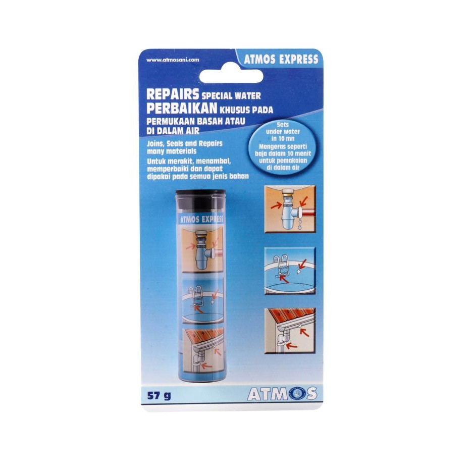 

Atmos Mastic Spc. Underwater, Untuk Penambal Pipa Bocor, Lem penambal Kebocoran