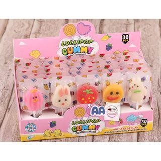

Lollipop Gummy Mint Permen Lunak Aneka Rasa Buah Box Isi 30 (Dirandom)