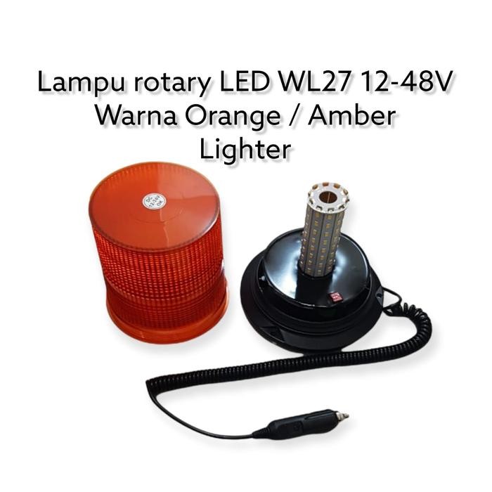 Secure Lampu Rotary Magnet Wl27 12-48V Amber Led Wl 27 Kuning