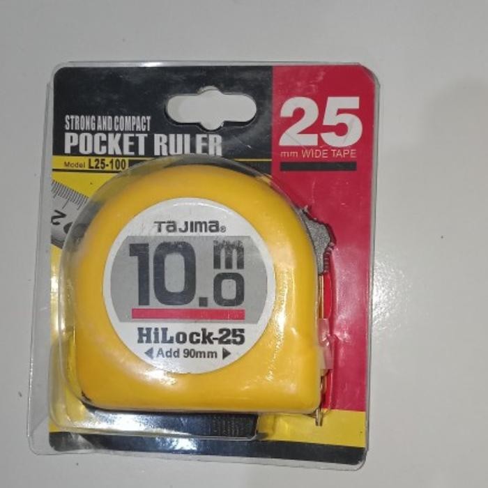 Meteran Tajima 10 Meter Hi Lock Kuning Measuring Tape Japan 10M 10 M