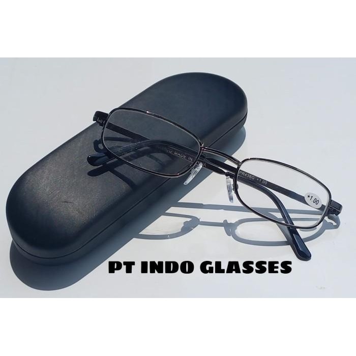 (Allthebest) Kacamata Baca Plus Lensa [ASLI KACA] Frame TITANIUM Pria Dan Wanita