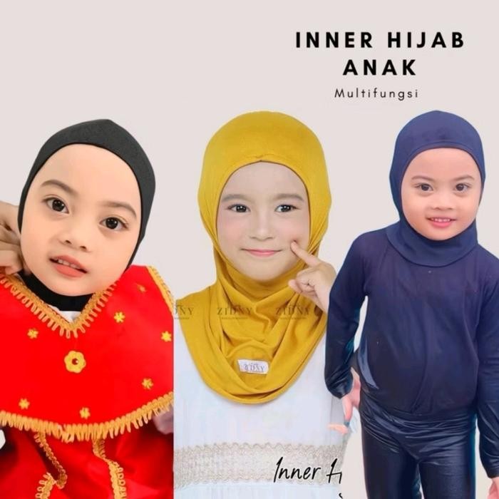 (Allthebest) Inner Hijab Anak Ninja Antem Rayon Super Adem Ciput Pinguin Anak TK SD Instan Dalaman