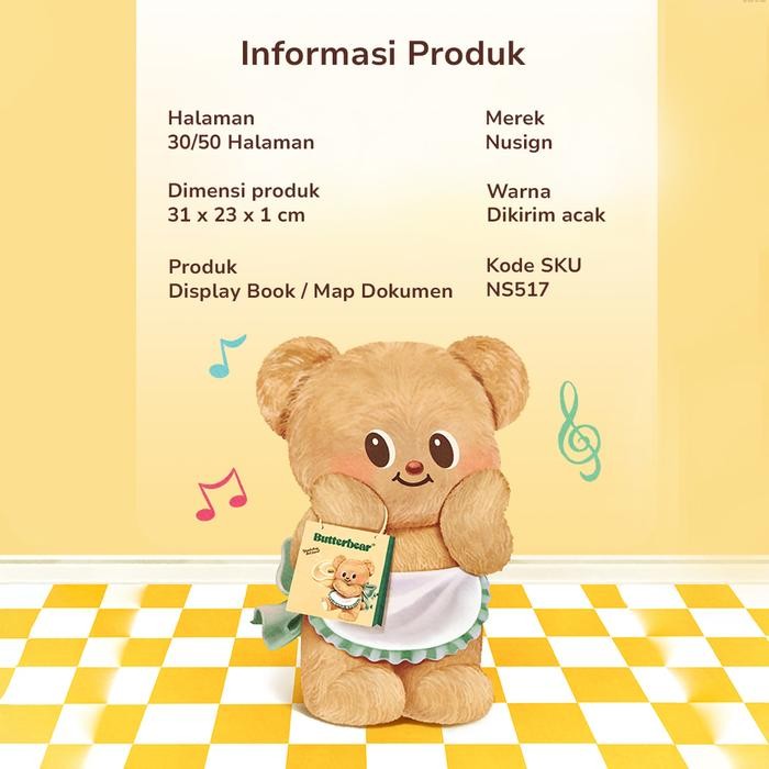 

ORIGINAL x Butterbear Map folder 30 halaman Jilid Kuat Tahan Debu dan NS517 READY STOCK