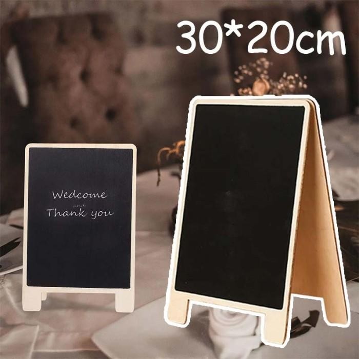 

TERLARIS Mini Black Board Kayu Papan Reservasi Papan Tulis Cafe Papan Memo Papan Menu Berdiri Papan