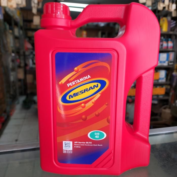 Oli Pelumas Mesin Mobil Bensin Pertamina Mesran SAE-40 - 4LITER