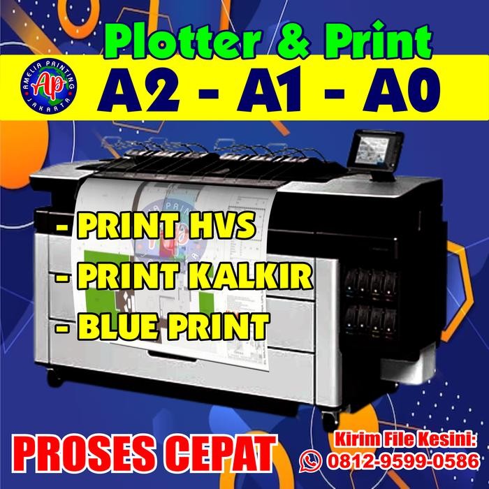 

Print Kalkir Print hvs Blueprint A0, A1, A2, A3 Warna / Hitam Putih