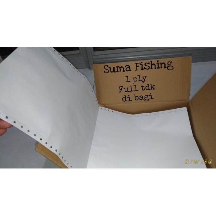 

Eceran Kertas Countinous Form 1 ply uk. 9,5" x 11" full