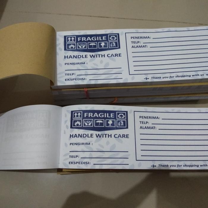 

Kertas Lebel Nota Pengiriman Olshop Isi 100 Lembar/ Buku