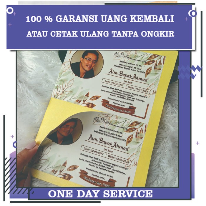 

Sticker dan Card Mengenang Wafatnya Stiker Card Label Tahlil Kartu