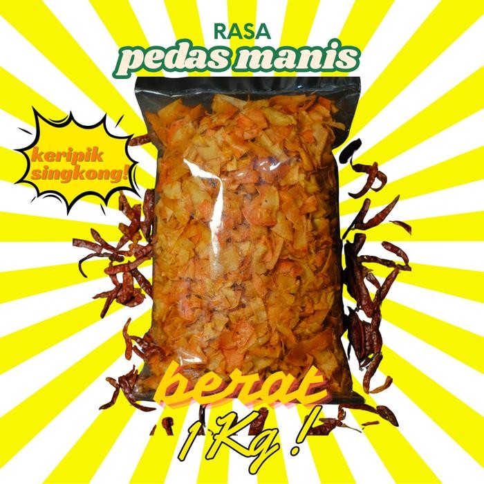

1 Kg Keripik Kriwil Pedas Manis Bumbu Kering Food Snacks Cemilan Makanan Asin snack jadul