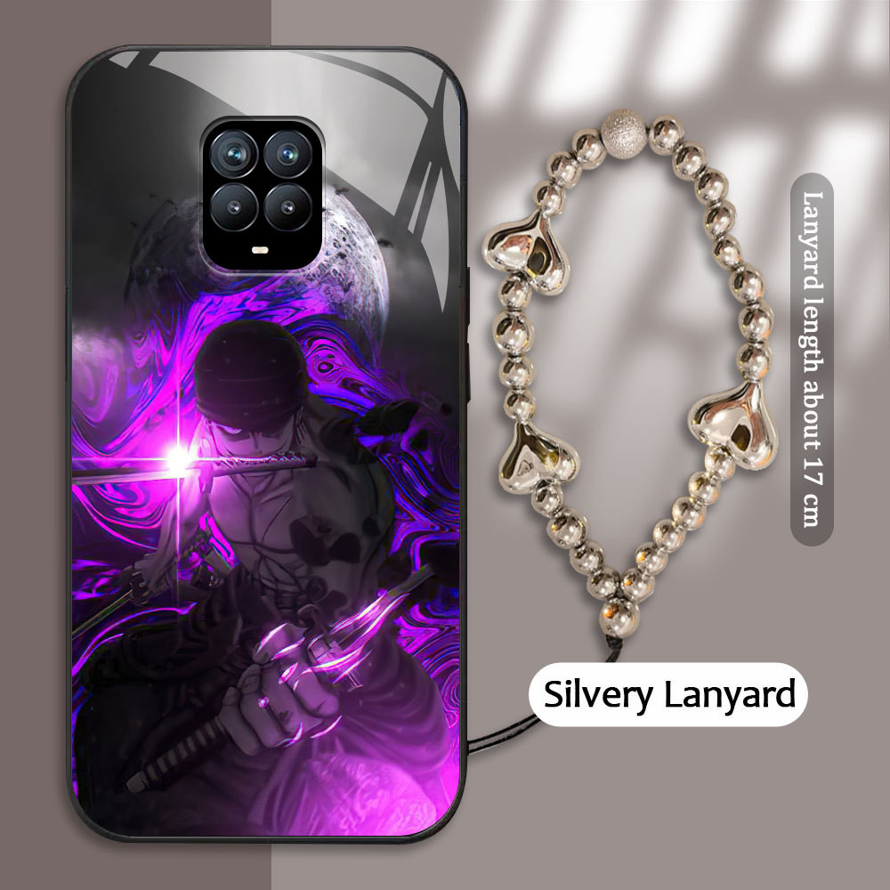 For Xiaomi RedMi Note 4 4x 7 8 9s 9 pro max Casing Handphone  Santōryū Roronoa Zoro Glass kesing Pho