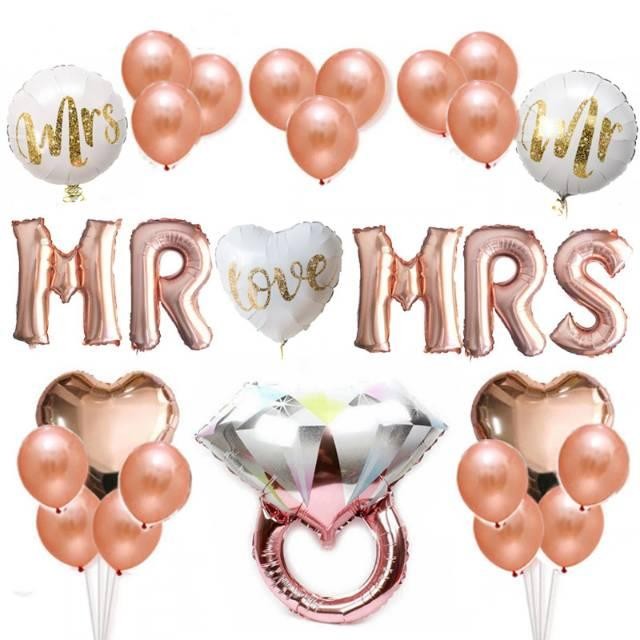 

Terlaris MR&MRS ROSE GOLD DEKORASI/BALON FOIL WEDDING/BALON ENGAGEMENT SALE
