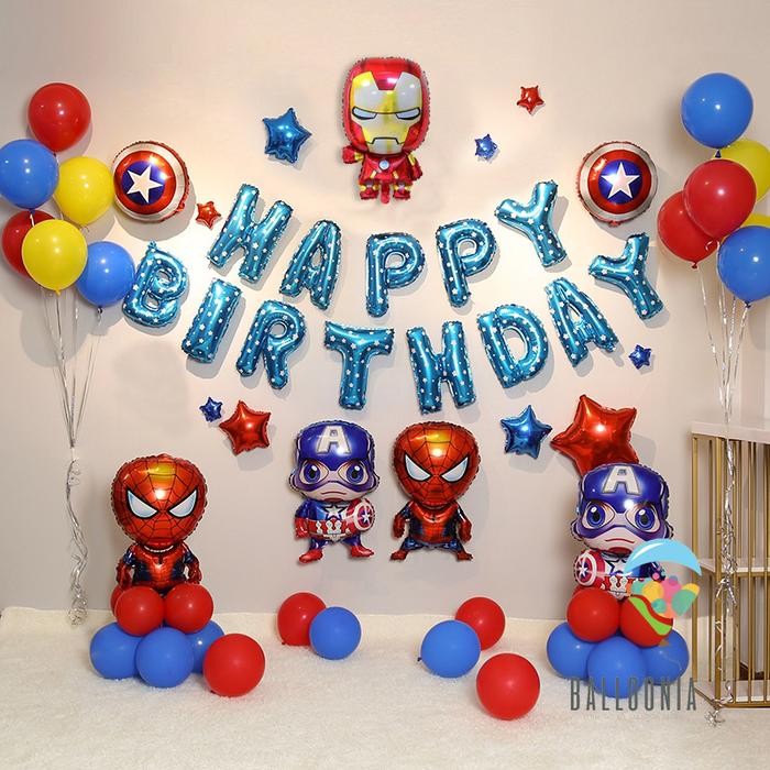 

Terlaris SET Balon Foil New Avengers Happy Birthday / Dekorasi Ulang Tahun SALE