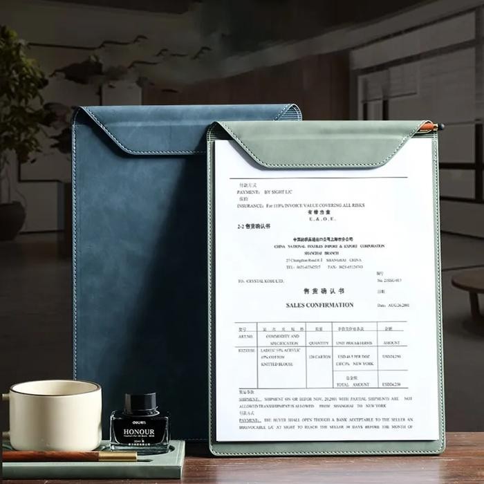 

A4 Folder Leather Magnetic Suction Board Clip File Board Clip Writing