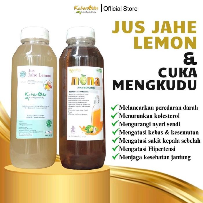 

Paket Hemat Cuka Mengkudu 500ml + Jus Jahe Lemon 500 ml