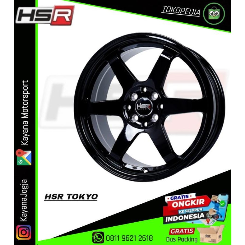 Ready Stok HSR TE37 TOKYO R17 Velg Mobil Ring 17 Pelek/Velek Racing