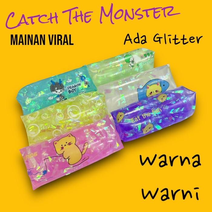 Mainan Anak Viral Jelly Licin Catch The Monster Water Snake Monster Air Monster Jelly Mainan Licin