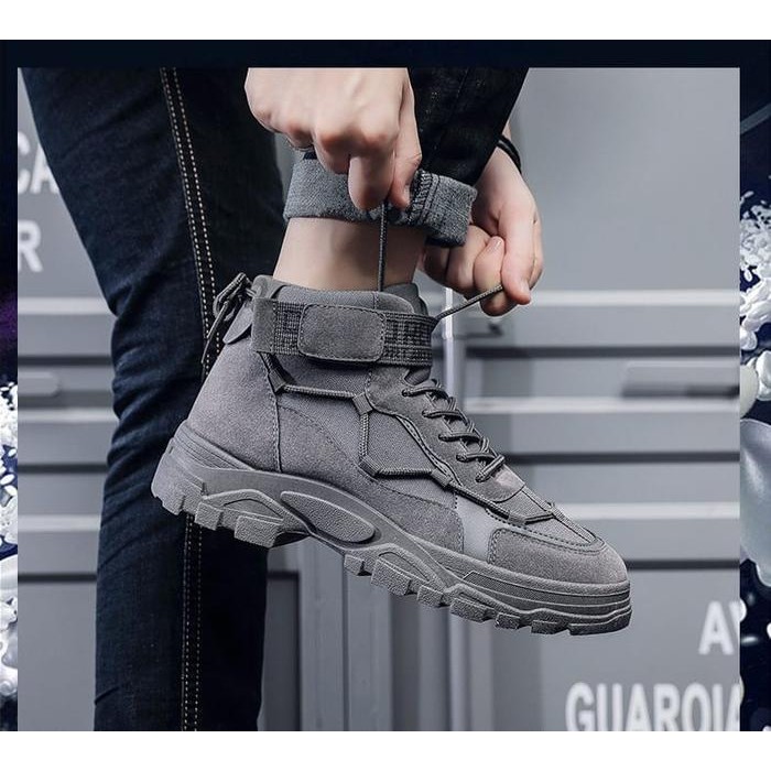 Saint Barkley - Sepatu Pria Boot Import Sneakers Casual Fashion Premium Original - Abu-Abu, 39