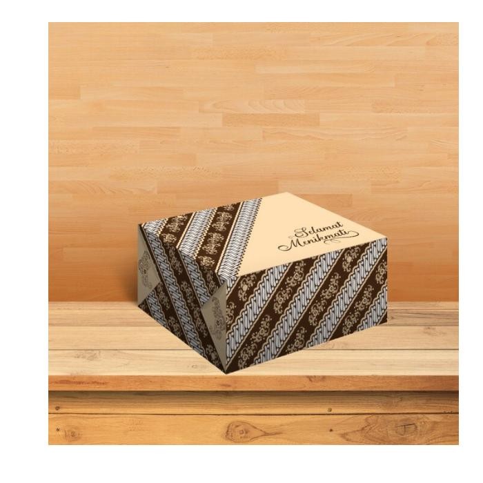 Dus Kue Batik Parang GS 12x16 / Food Container / Kotak Makanan Besek