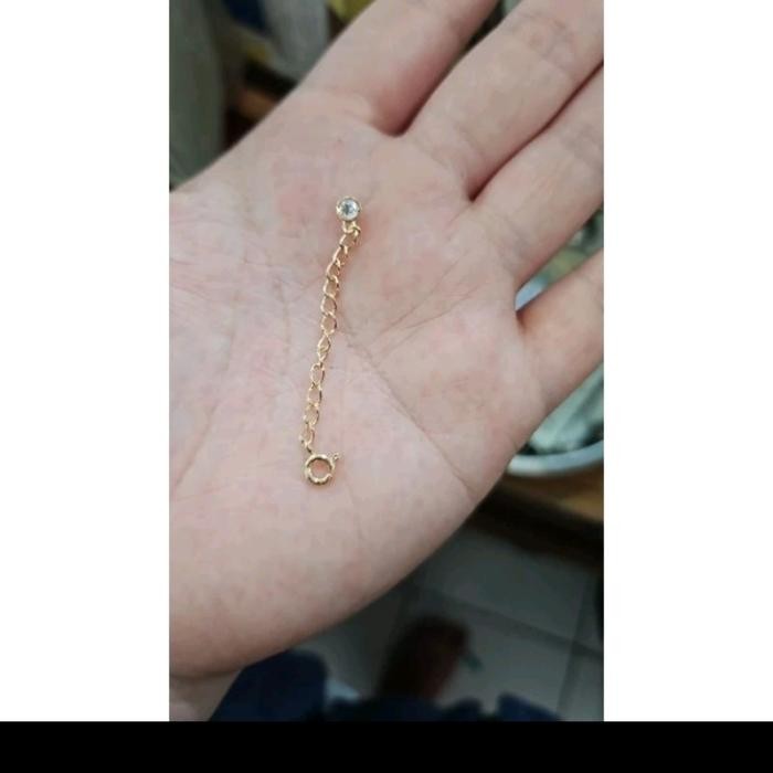 45XS Extension Rantai Cadangan Kalung Gelang Nori 375 Emas Asli Kuning 37,5