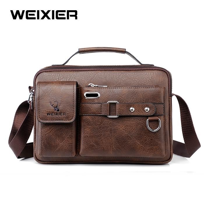 

HV670 WEIXIER D234 Tas Selempang Pria Kulit Sling Bag Messenger BIG SALE