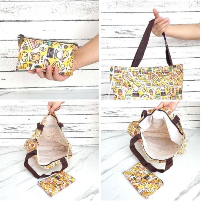 Tas Belanja Resleting Besar / Tas Belanja Lipat / Shopping Bag Lipat / Tas Lipat - Resleting