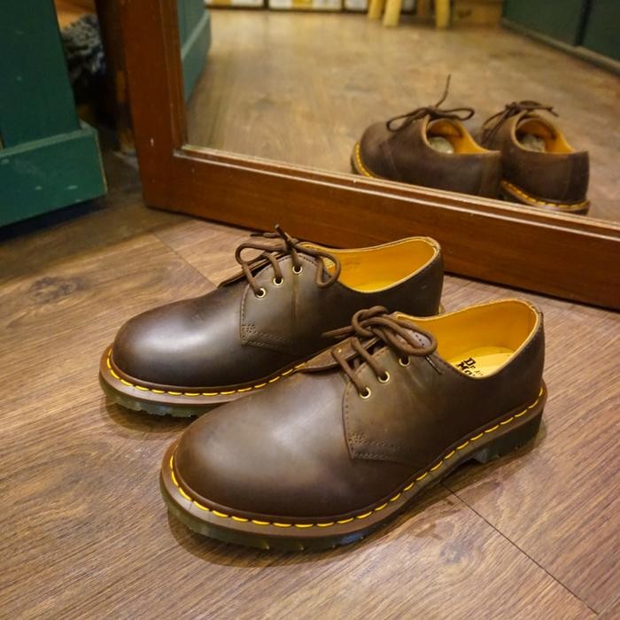 DR. MARTENS 1461 DARK BROWN CRAZY HORSE 3 EYE UNISEX ORIGINAL BNIB