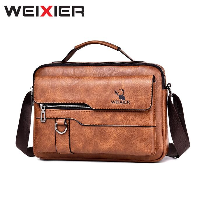 

IH820 WEIXIER D267 Tas Selempang Pria Kulit Anti Air Messenger Premium BIG SALE