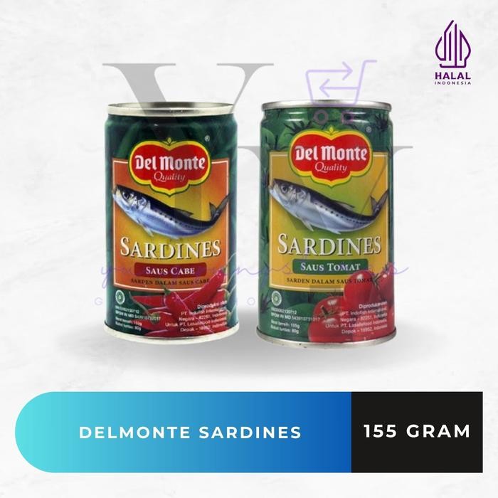 

[Kecil] Delmonte Sarden / Sardines Saus Tomat / Cabe 155 Gram