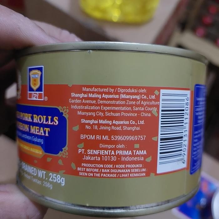 

Tts Maling Canned Pork Rolls Luncheon Meat / Daging Babi Telur Gulung 397 Gram