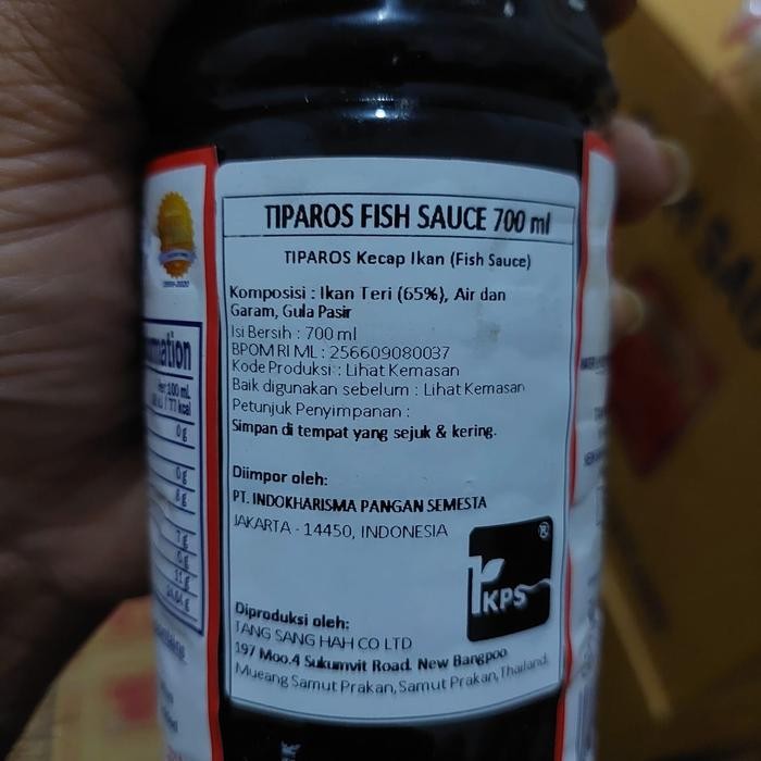 

Tiparos Fish Sauce / Kecap Ikan Thailand 700 Ml