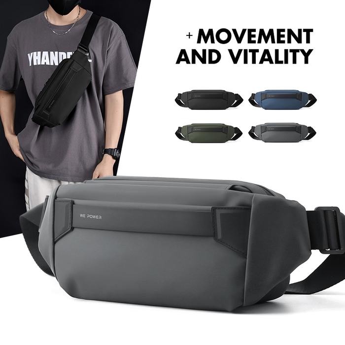 

AO252 Freeknight Tas Selempang Pria Tas Waistbag Anti Air Tas Slingbag Casual Waist Bag Cowok Tas