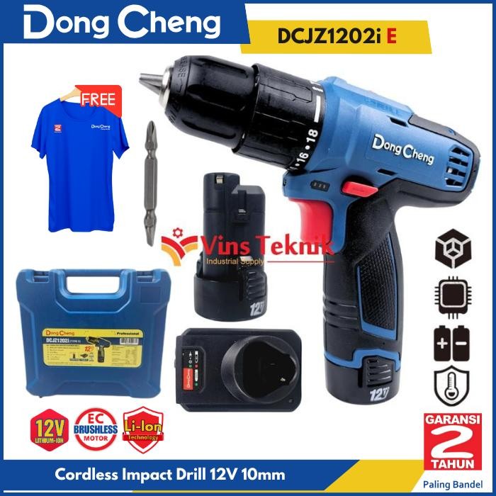 Dongcheng Dcjz1202I Mesin Bor Baterai Cordless Impact Drill 12V Dcjz1202I