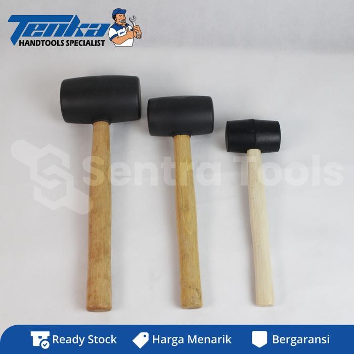 Ingco Power - Palu Karet Besar Keramik Gagang Kayu Tenka