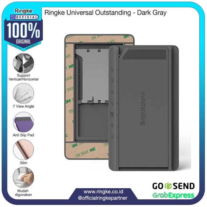 

Ringke Tablet Phone Stand Foldable Dudukan Outstanding Dark Gray