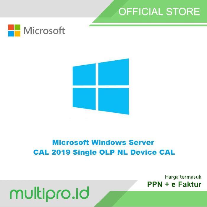 Terlaris Microsoft Windows Server CAL 2019 Single OLP NL Device CAL, R18-05767 SALE