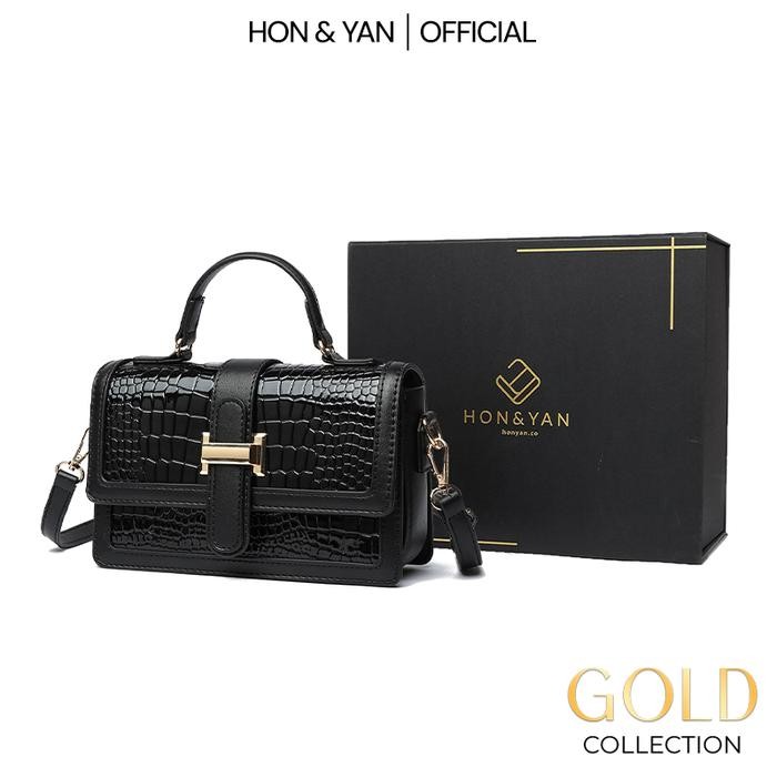 

TX752 HONYAN GOLD Tas Selempang Wanita Handbag Kulit Honey Mewah - Shani Croco CUCI GUDANG