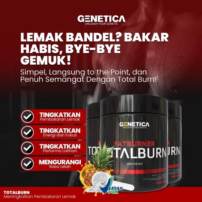 Genetica Total Burn Fat Burner 100 Gram CLA L Carnitine
