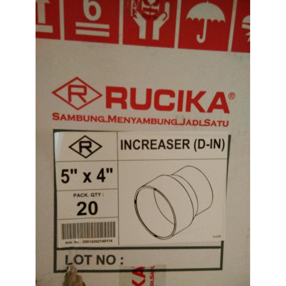 REDUCER 4"x5" D/PLOK SOCK / SOK LURUS RUCIKA