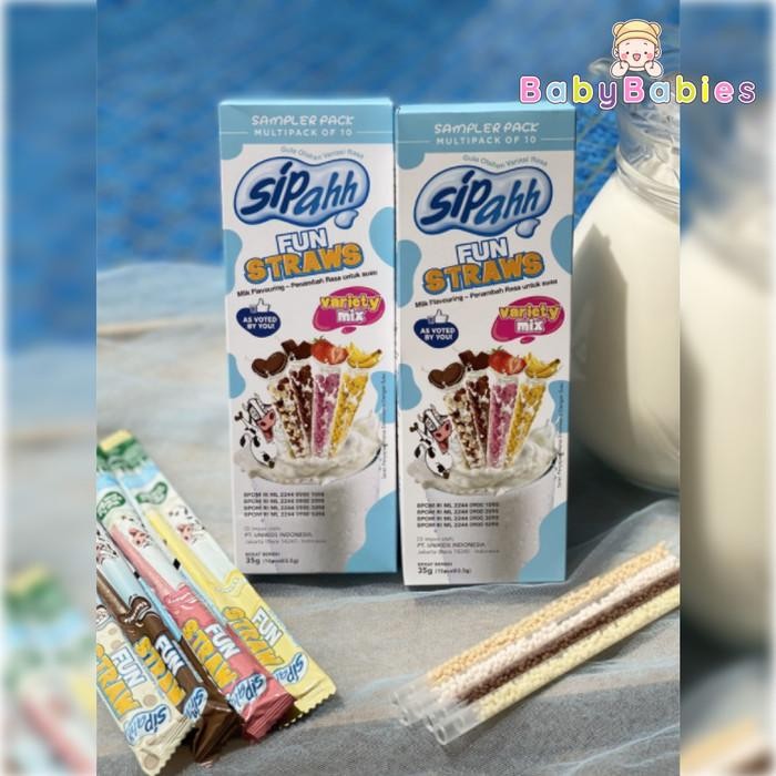 (Allthebest) sedotan sippah rasa buah isi 10/sedotan rasa buah sippah fun straw