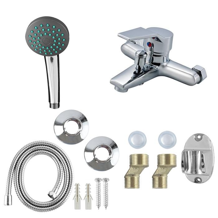 SHOWER KEPALA MANDI / PAKET SHOWER / SHOWER MANDI / KRAN CABANG / KRAN PANAS DINGIN SET HS-72 AIR