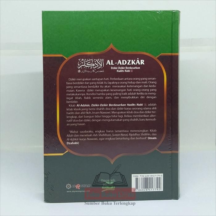 

SALE !!! BUKU AL-ADZKAR DZIKIR-DZIKIR BERDASARKAN HADITS NABI - AL-QOWAM READYY