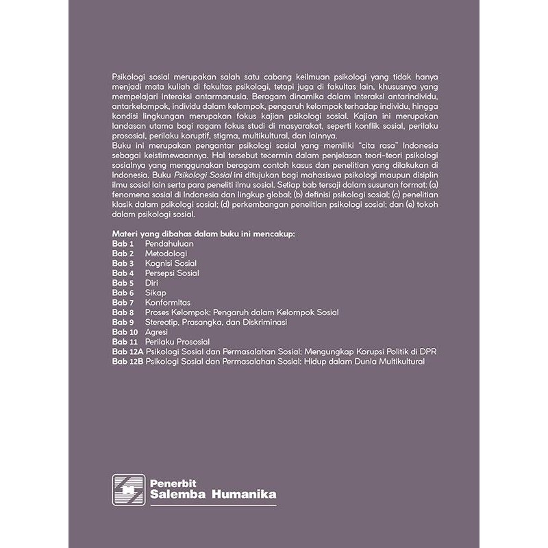 

SALE !!! PSIKOLOGI SOSIAL-SUBHAN EL HAFIZ-DKK READYY