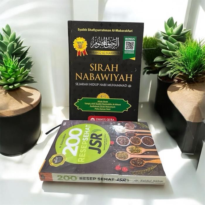 

SALE !!! PAKET 2 BUKU 200 RESEP SEHAT JSR SOFT COVER SIRAH NABAWIYAH HITAM UMMUL QURA QURAN READYY
