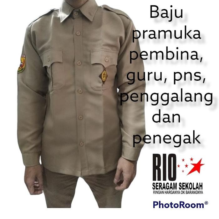SERAGAM PRAMUKA PEMBINA / SERAGAM PRAMUKA GURU / SERAGAM PRAMUKA RAPILO BIG SIZE BAJU PRAMUKA GURU /