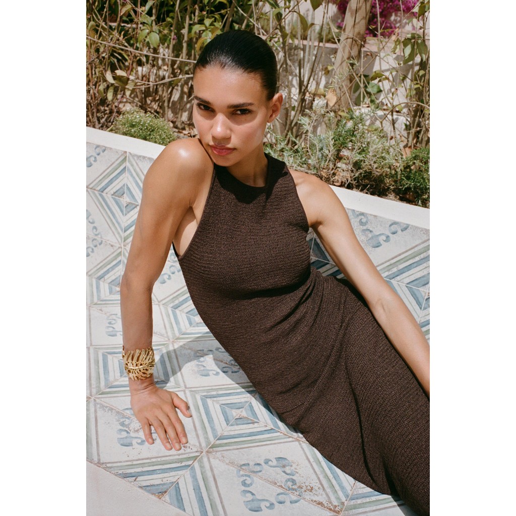 ZARA TOP PANJANG STRUKTUR RAJUTAN