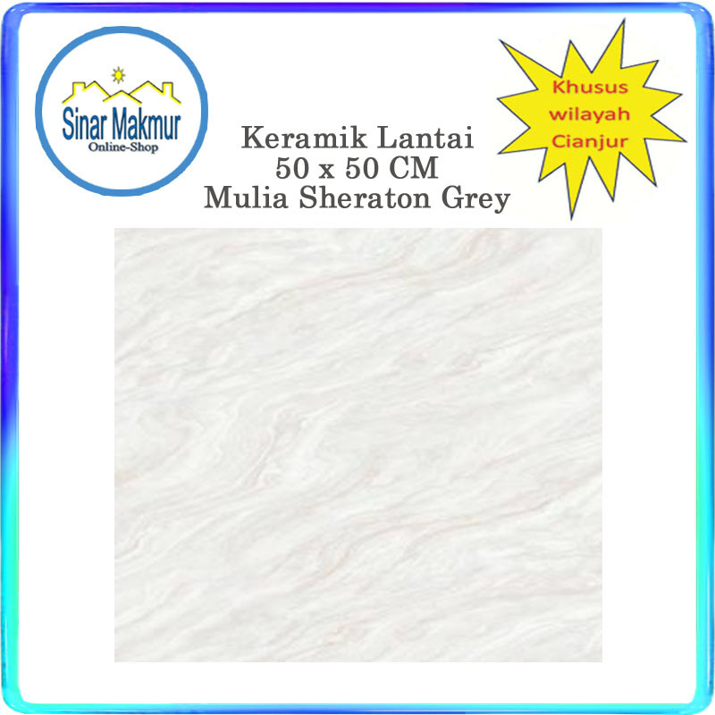 Keramik Lantai 50x50 Sheraton Grey (MULIA)