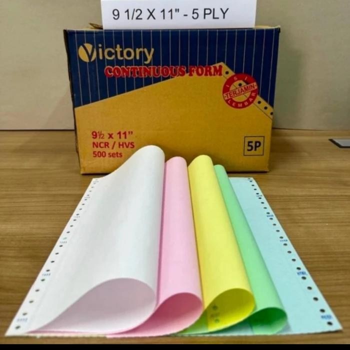 

continuous form/ kertas komputer 5 ply 9.5 x 11/ NCR/ 500 shet