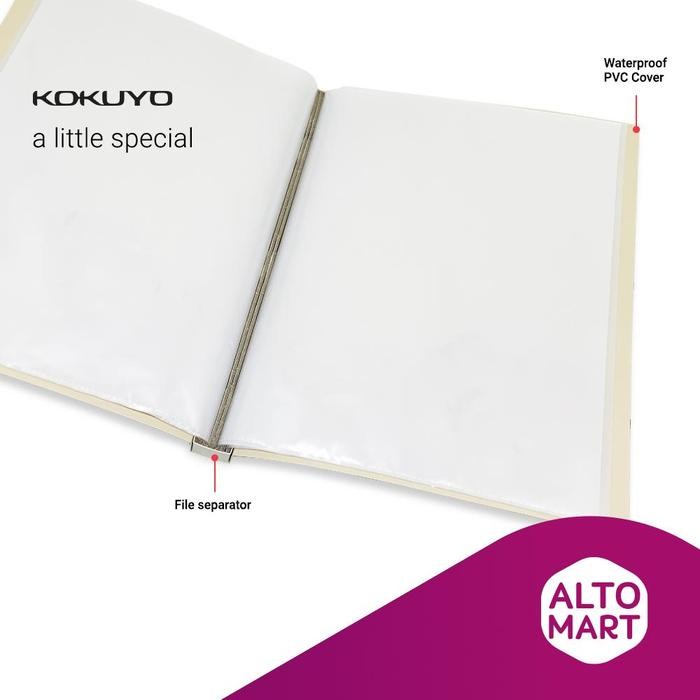 

Kokuyo Retro File Document Folder A4 (20 Clear Pockets With Separator)
