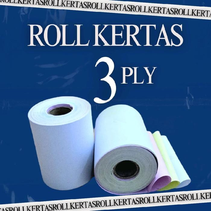 

(GRAB/GOSEND) 75 x 60 NCR 3 PLY PAPER ROLL 1 DUS 100 ROLL Kertas Struk Merah